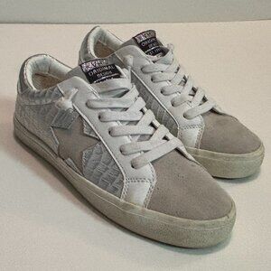 Vintage Havana Edge Croc Embossed Leather Sneakers
